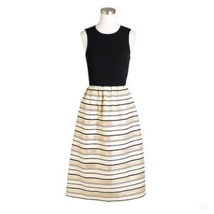 J.Crew Gold Striped Dress Size 8